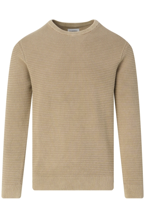 Campbell beige heren trui | Vooraanzicht