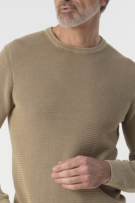 Campbell beige heren trui | Kleurstaal