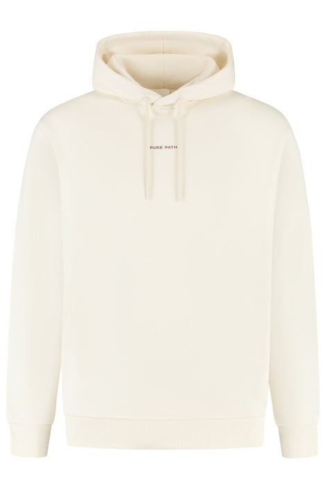 Pure Path ecru heren sweater | Vooraanzicht