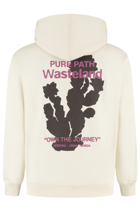 Pure Path ecru heren sweater | Achteraanzicht