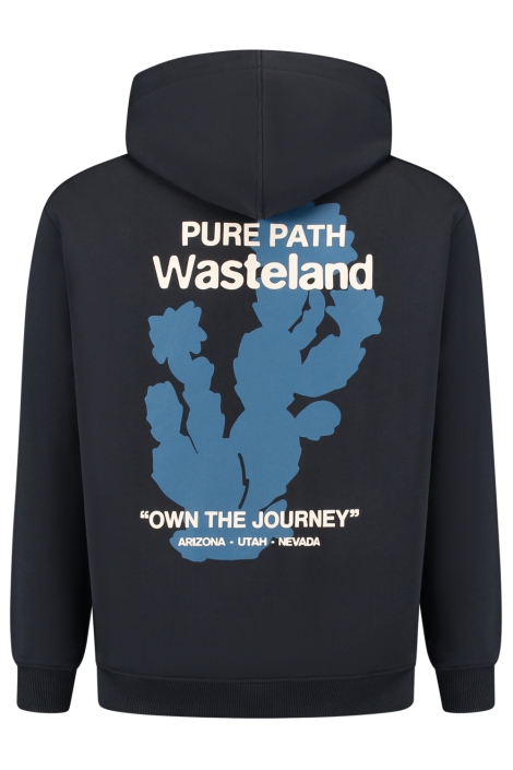 Pure Path blauwe heren sweater | Achteraanzicht