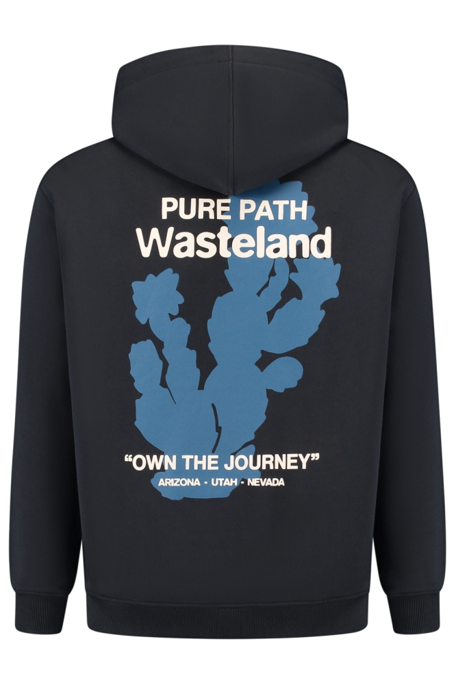 Pure Path blauwe heren sweater | Achteraanzicht