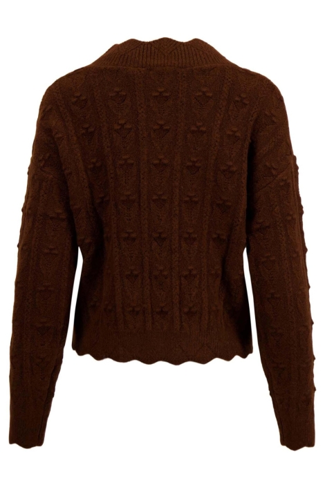 Zusss bruine dames trui | Achteraanzicht