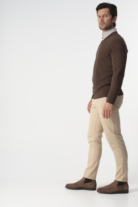 Campbell bruine heren trui | Model