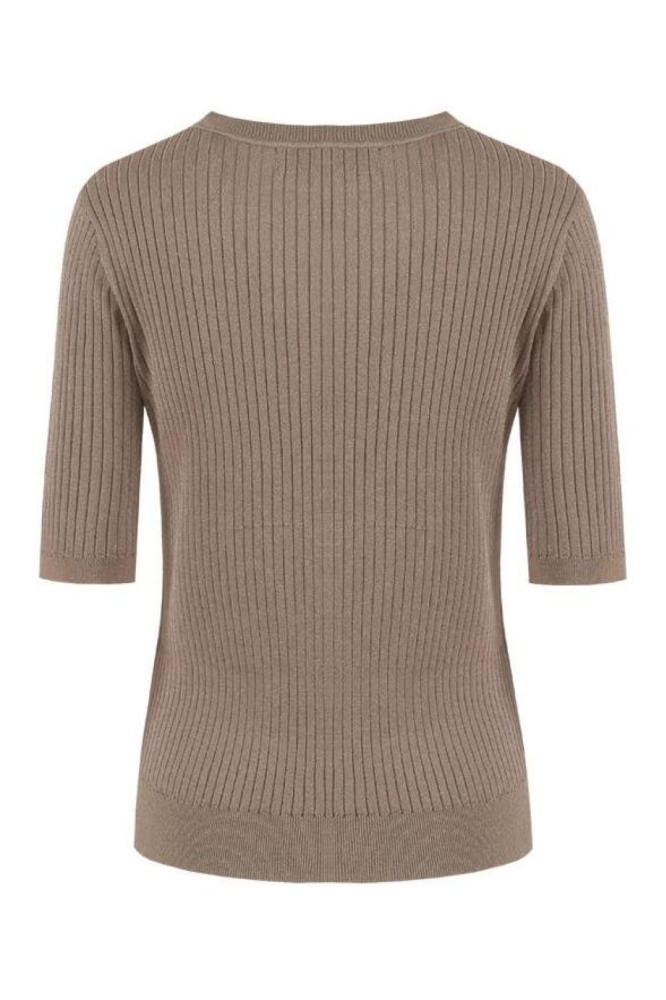 C&S The Label bronzen dames t-shirt | Achteraanzicht