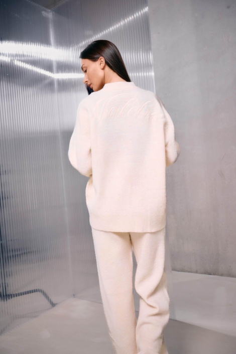 Malelions beige dames trui | Model achteraanzicht