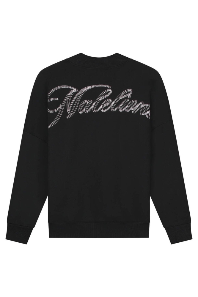 Malelions zwarte dames sweater | Achteraanzicht