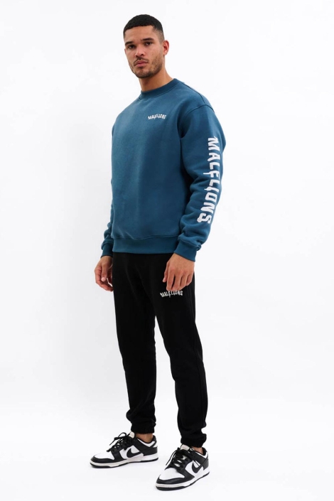 Malelions blauwe heren sweater | Model