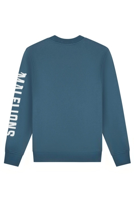 Malelions blauwe heren sweater | Achteraanzicht