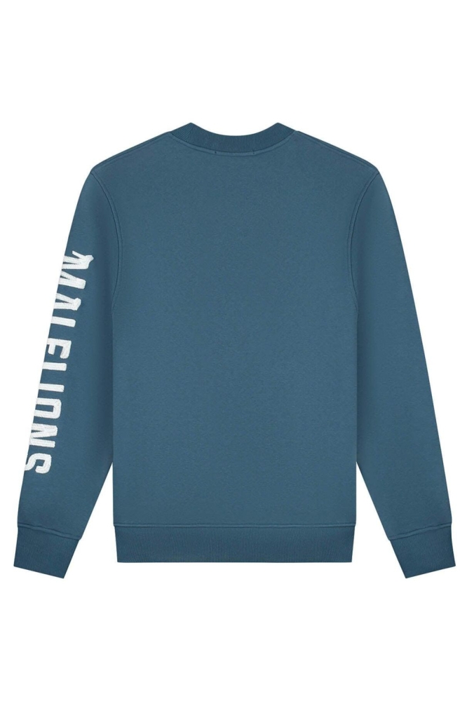 Malelions blauwe heren sweater | Achteraanzicht
