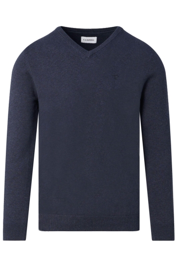 Campbell V NECK SWEATER LONDON 102734 3928 NIGHT SKY MELANGE