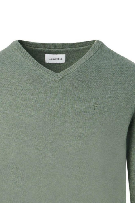 Campbell groene heren trui | Close up