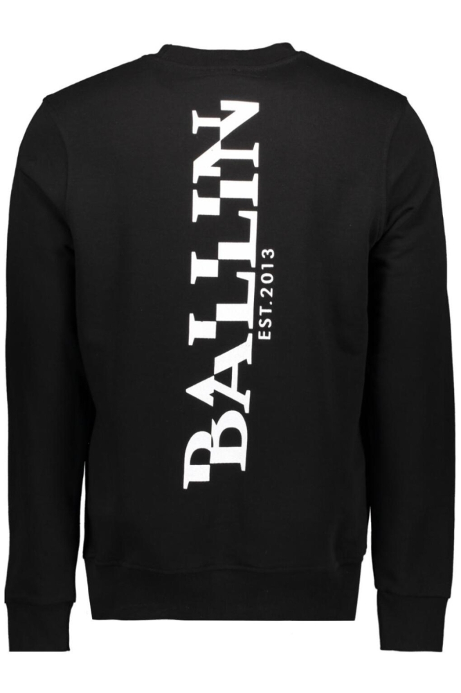 Ballin zwarte heren sweater | Achteraanzicht