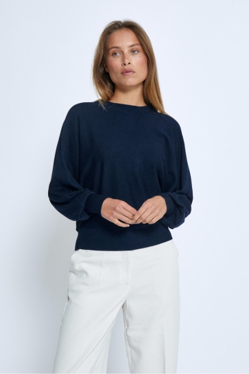 Minus Trui DANA BAT SLEEVE KNIT PUL MI6280 542 BLACK IRIS SOLID