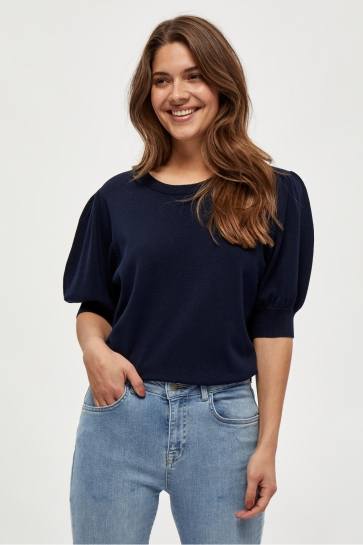 Minus LIVA KNIT TEE MI3939 542 BLACK IRIS SOLID