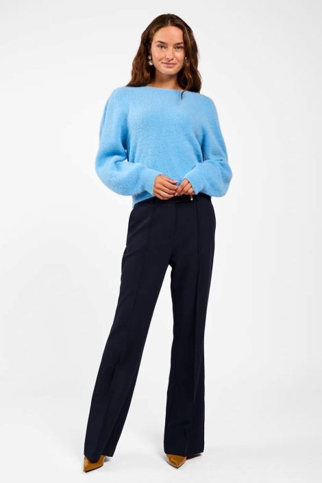 Aaiko blauwe dames trui | Model