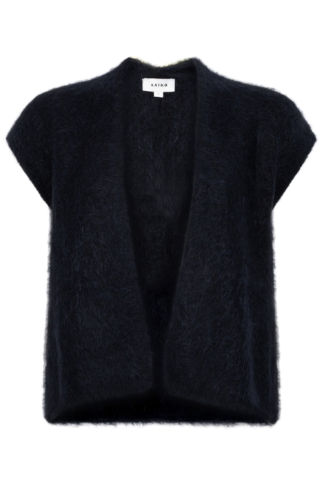 Aaiko zwarte dames vest | Vooraanzicht