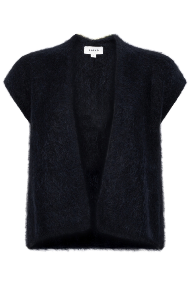 Aaiko zwarte dames vest | Vooraanzicht