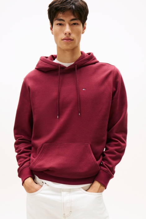 Tommy Jeans bordeaux heren sweater | Model vooraanzicht