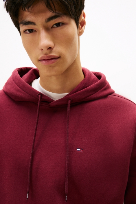 Tommy Jeans bordeaux heren sweater | Close up