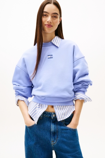 Tommy Jeans Trui TJW BXY BADGE CREW E DW0DW17325 C5Z VINTAGE IRIS