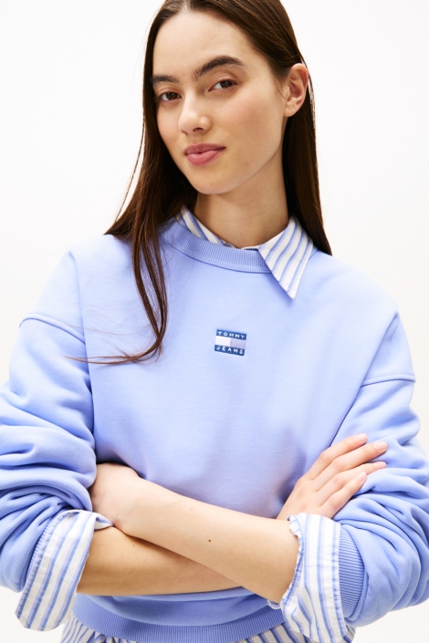 Tommy Jeans paarse dames sweater | Close up