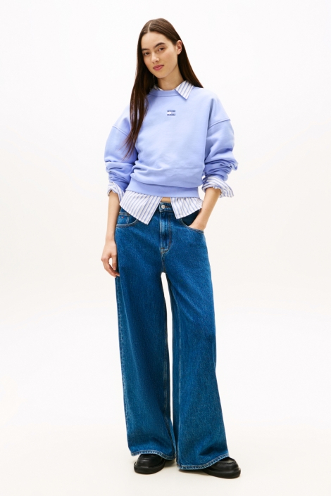 Tommy Jeans paarse dames sweater | Model