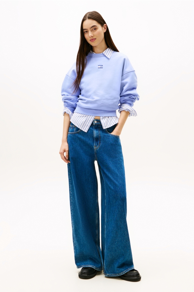 Tommy Jeans paarse dames sweater | Model