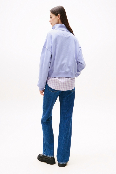 Tommy Jeans paarse dames sweater | Model achteraanzicht