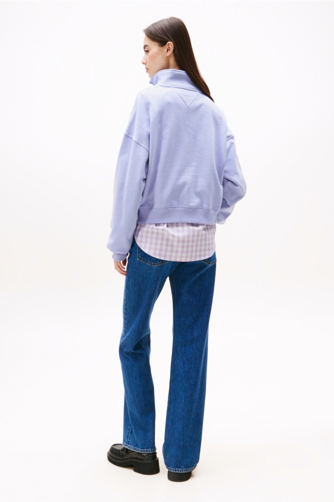 Tommy Jeans paarse dames sweater | Model achteraanzicht