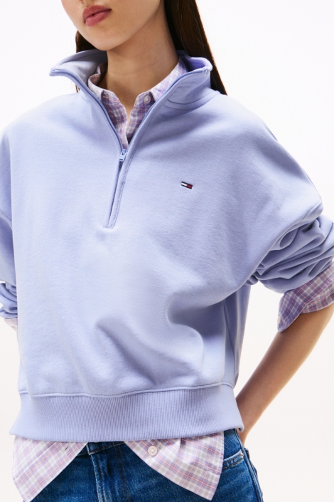 Tommy Jeans paarse dames sweater | Close up