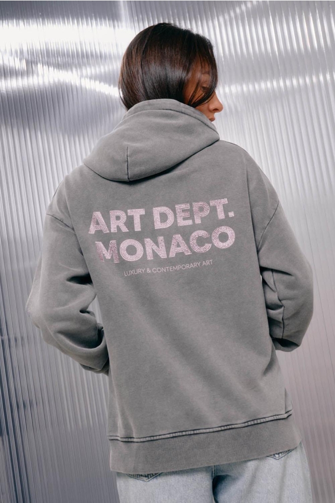 Malelions grijze dames sweater | Model vooraanzicht