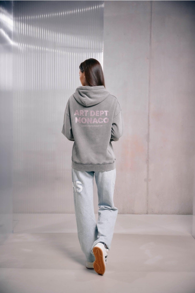 Malelions grijze dames sweater | Model achteraanzicht