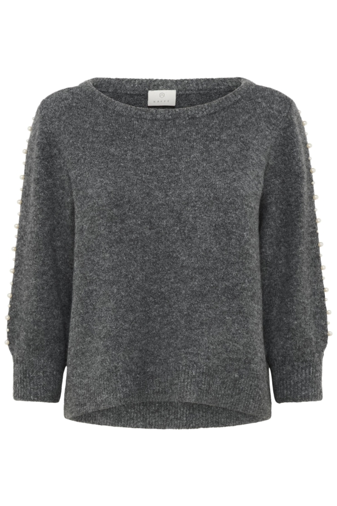 Kaffe grijze dames trui | Vooraanzicht
