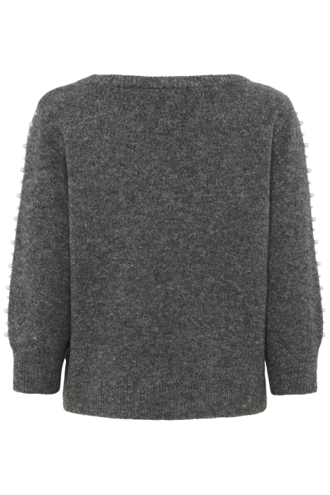 Kaffe grijze dames trui | Achteraanzicht