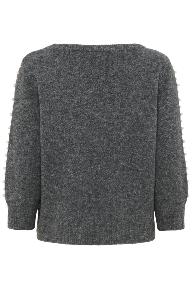 Kaffe grijze dames trui | Achteraanzicht