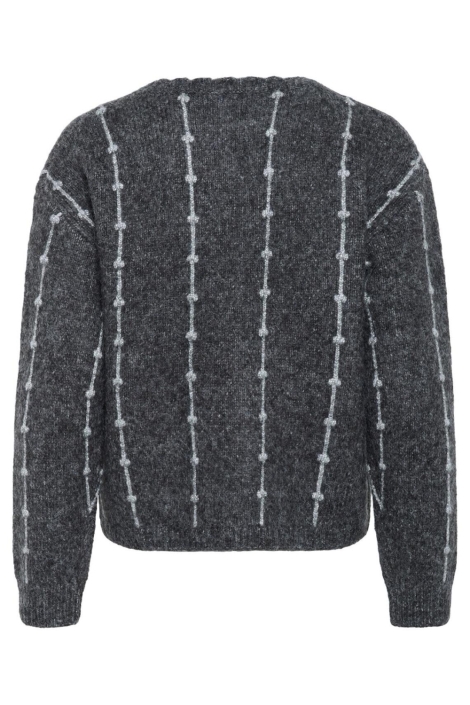 Kaffe grijze dames trui | Achteraanzicht