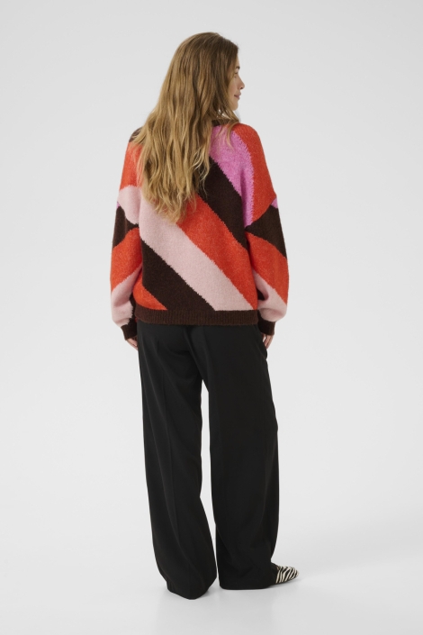 Culture bruine dames trui | Model achteraanzicht