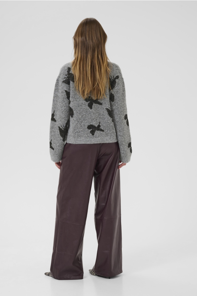 Culture grijze dames trui | Model achteraanzicht