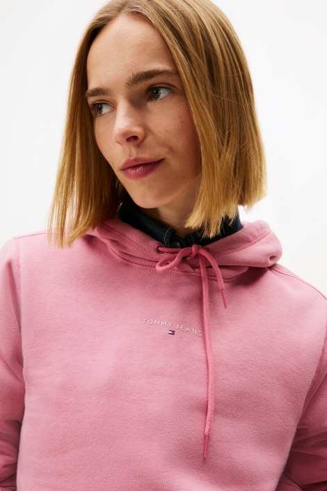 Tommy Jeans roze dames sweater | Close up