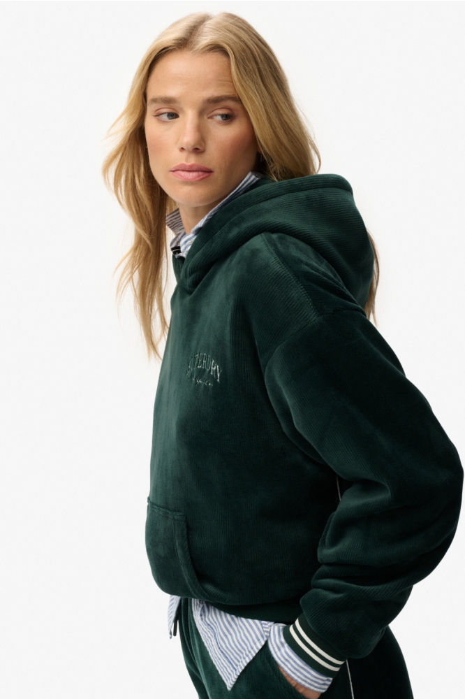 Superdry groene dames sweater | Model zijaanzicht