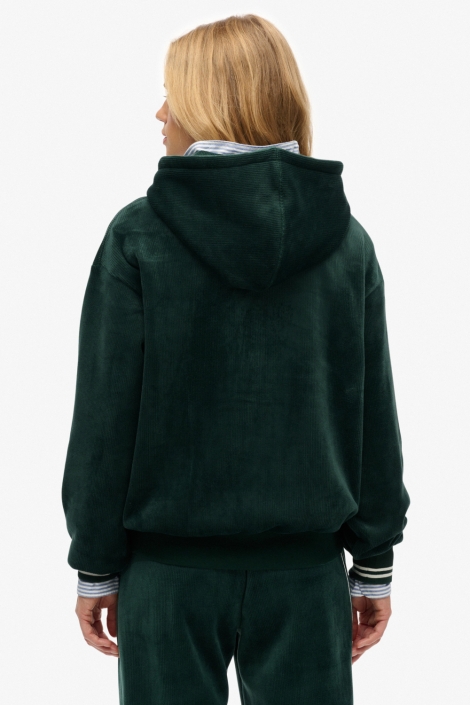 Superdry groene dames sweater | Model achteraanzicht