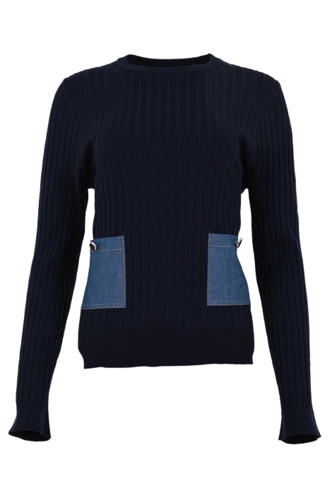 Maicazz blauwe dames trui | Vooraanzicht