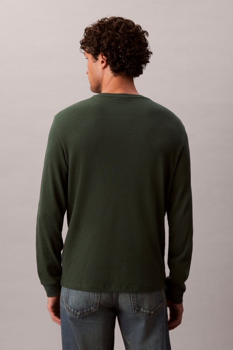 Calvin Klein groene heren t-shirt | Model achteraanzicht