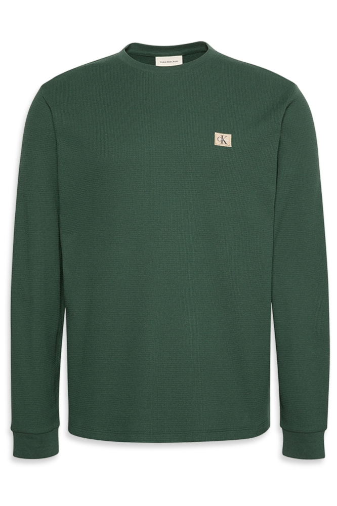 Calvin Klein groene heren t-shirt | Vooraanzicht