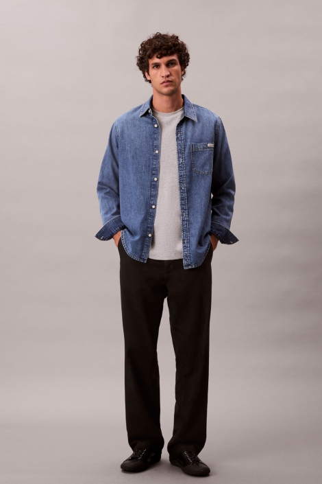 Calvin Klein grijze heren t-shirt | Sfeerbeeld, In situatie