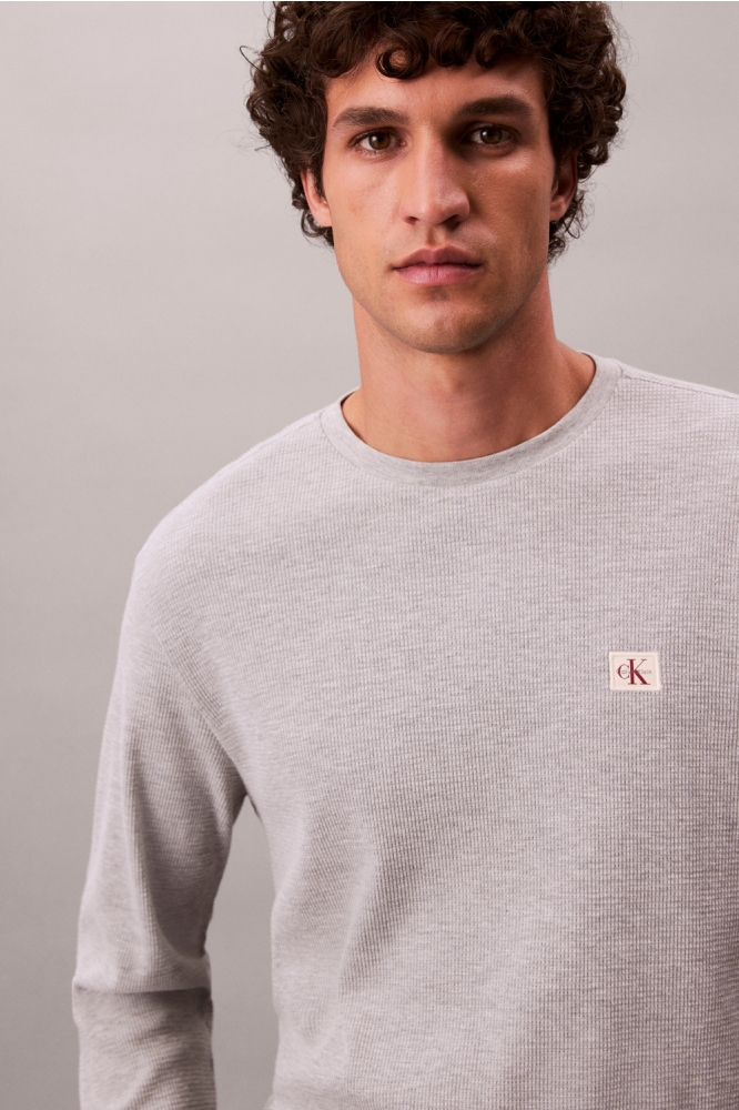 Calvin Klein grijze heren t-shirt | Close up