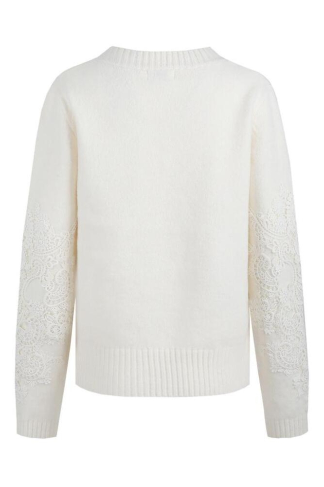 C&S The Label ecru dames trui | Achteraanzicht