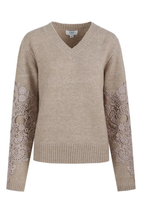 C&S The Label camel dames trui | Vooraanzicht