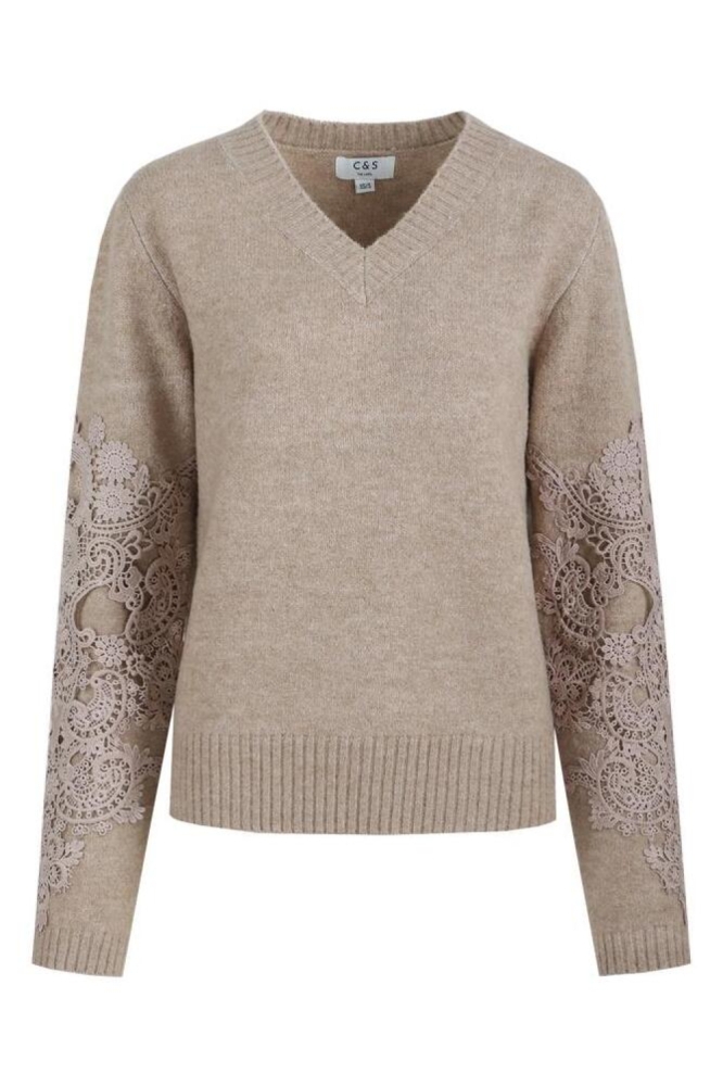 C&S The Label camel dames trui | Vooraanzicht